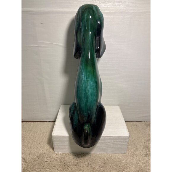 Blue Mountain Pottery Dog Figure 13.5" Green Black Drip Pet Lovers Canada - Picture 5 of 12
